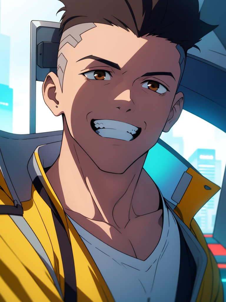 00219-493049747-cyberpunk david martinez in a futurism city  solo brown_eyes anime open_mouth smile black_hair male_focus shirt forehe.png